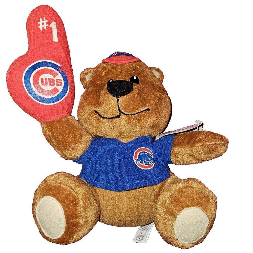 CHICAGO CUBS MLB 10" Soft Plush Teddy Bear w/ Shirt Hat #1 with Tag